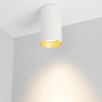 Светильник накладной SP-POLO-R85-1-15W Warm White 40deg (White, Gold Ring) (Arlight, IP20 Металл, 3 года)