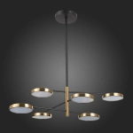 SL1605.413.06 Светильник подвесной ST-Luce Черный/Латунь, Белый LED 6*7,5W 3000K