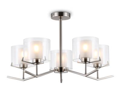 Светильник подвесной LH57001/5 SN/FR никель/белый матовый E14/5 max 40W D690*390