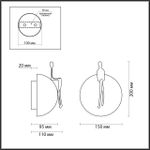 7011/5WL L-VISION ODL25 231 Настенный светильник латунь/камень IP20 LED 1*5W 3000K 220V CONFUCIUS