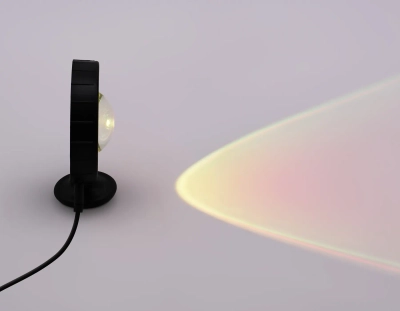 Атмосферная светодиодная настольная лампа с пультом DE8383 BK черный LED RGB 3W (ПДУ RGB)