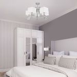 Потолочная люстра с абажурами 60115/5 хром