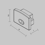 Комплект заглушек (для профиля ALM-3611-S-2M) 2 шт., 642007. TM Maytoni