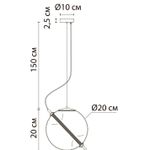 Подвесной светильник Arte Lamp HOLLY A3220SP-1PB, 1хLED