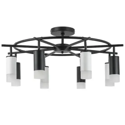 LR7183743641 Люстра RULLO 8х50W GU10 ЧЕРНЫЙ/БЕЛЫЙ (571718+214437-4+214436-4+202431-8)