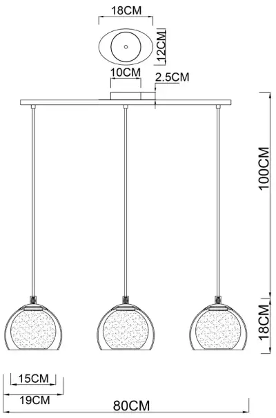 Подвесной светильник Arte Lamp RASTABAN A7984SP-3PB, 3хE27