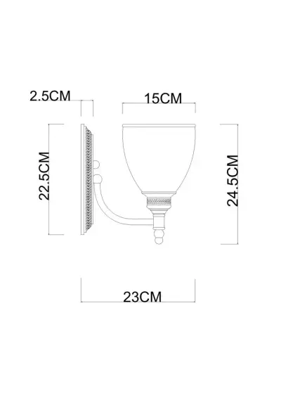 Бра Arte Lamp BONITO A9518AP-1BA, 1хE27