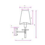 Бра Arte Lamp RICCARDO A4075AP-1BK, 1хE14