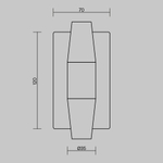 Настенный светильник (бра) Арана / Arana 3000К 6Вт, MOD401WL-L6BS3K. TM Maytoni
