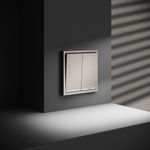 VLS020203 Выключатель встраиваемый VOLTUM S70 двухклавишный с подсветкой 10А, (кашемир) (ТМ Maytoni)
