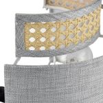 8043/1W MODERNI LN25 266 черный/серый/бежевый, металл/текстиль/ротанг Бра Е27 1*60W 220V LAUNA