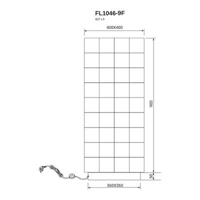 Торшер Basis FL1046-9F, E27х9