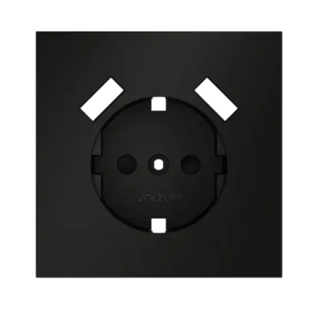 VLS000908 Накладка для розетки с заземлением и защитными шторками, с USB A+A, S70 (черный матовый). (ТМ Maytoni)