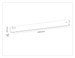 Светильник светодиодный трековый Magnetic 48V 10mm GL2325 BK черный IP20 20W 3CCT 3000-6400K 400*10*37