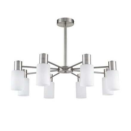 8099/8C COMFI LN26 105 никель/белый металл/стекло Люстра потолочная Е14 8*40W 220V MAVE