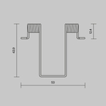 Комплект креплений (для профиля ALM-4625-S-2M) ALM-4625-MT 4 шт., 642002. TM Maytoni