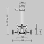 Подвесной светильник Arana 3000К 72Вт, MOD401PL-L72BS3K. TM Maytoni