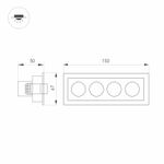 Светильник MS-ORIENT-BUILT-TURN-TC-S67x150-10W Day4000 (BK-BK, 30 deg, 230V) (Arlight, IP20 Металл, 5 лет)