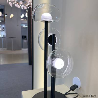 Настольная лампа Crystal Lux BOSQUE LG3 BLACK/TRANSPARENT 0270/503