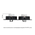 Точечный встраиваемый светильник Arte Lamp TARF A2168PL-2BK, 2хGU10