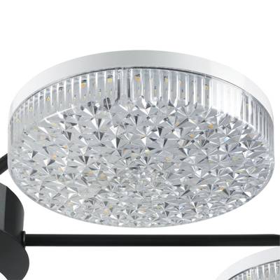 8236/7CL LEDIO LN25 черный, металл/акрил Люстра потолочная с пультом ДУ LED 90W 3000-6000К 220V DIDANA