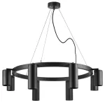 LR018874374 Люстра RULLO 8х50W GU10 ЧЕРНЫЙ (571018+214437-4+214487-4)
