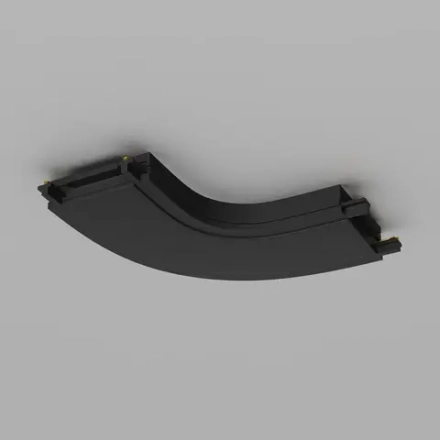 Конектор питания полукруглый Radity черный, TRA084CR-11B. TM Maytoni