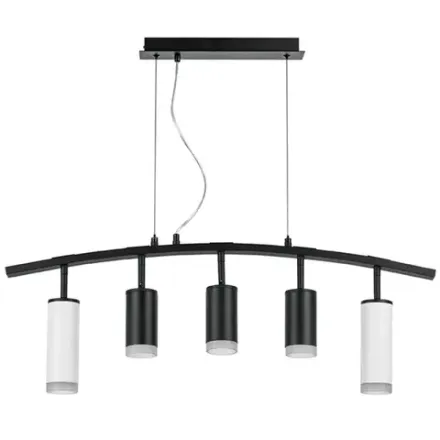 LR7358623730 Люстра RULLO 5х50W GU10 ЧЕРНЫЙ/БЕЛЫЙ (571735+214437-3+214486-2+202430-5)