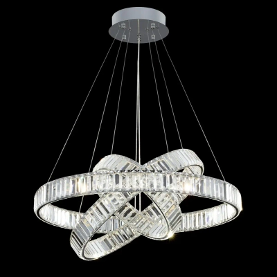 Citilux Чезаре CL338381 LED Люстра хрустальная с пультом Хром