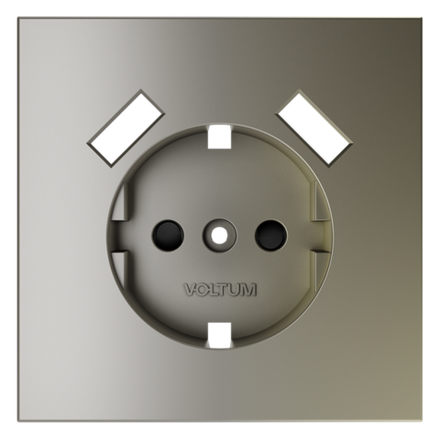 VLS000904 Накладка для розетки с заземлением и защитными шторками, с USB A+A, S70 (шелк). (ТМ Maytoni)