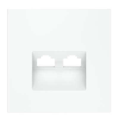 VLS001402 Накладка для розетки компьютерной двойной RJ45+RJ45 кат.6, S70 (белый матовый). (ТМ Maytoni)