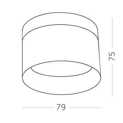 ST102.542.09 Светильник потолочный Белый LED 1*9W 4000K 702Lm Ra&gt;80 120° IP20 D79xH75 170-240V