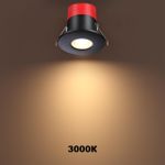 358638 SPOT NT21 273 черный Светильник встраиваемый светодиодный диммируемый, смена цв. температуры IP65 LED 3000К\4000К\5000К 8W 220V REGEN