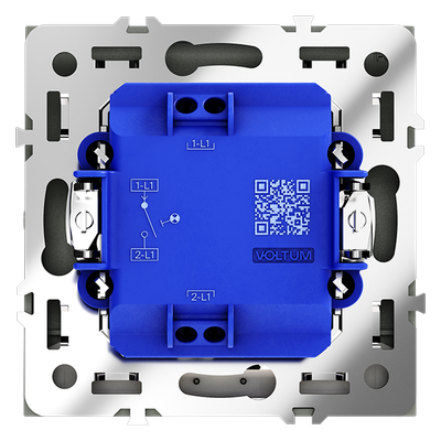 VLS010207 Выключатель встраиваемый VOLTUM S70 одноклавишный с подсветкой 10А, (графит) (ТМ Maytoni)