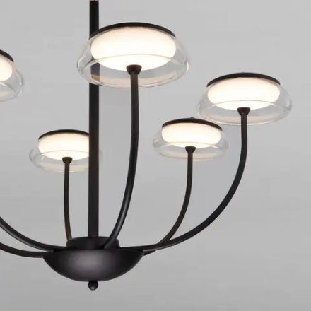 Потолочный светильник со стеклянным плафоном 50388 LED Черный, LED