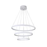 08223,01A(4000K) Люстра диммируемая Тор белый d80+60+40 h150 Led 110w (4000K)
