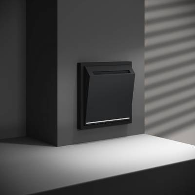 VLS010708 Выключатель встраиваемый VOLTUM S70 карточный 16А, (черный матовый). (ТМ Maytoni)