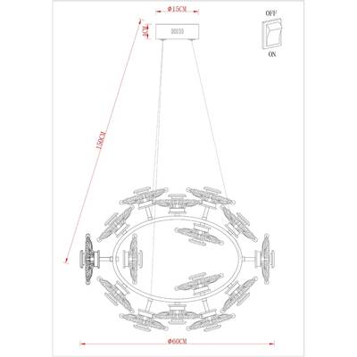 Подвесная люстра Arte Lamp CHERISH A2097LM-90GO, 1хLED