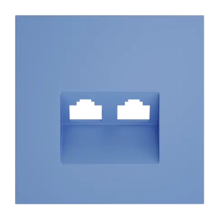 VLS001415 Накладка для розетки компьютерной двойной RJ45+RJ45 кат.6, S70 (деним). (ТМ Maytoni)