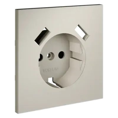 VLS000903 Накладка для розетки с заземлением и защитными шторками, с USB A+A, S70 (кашемир). (ТМ Maytoni)