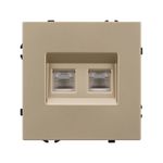 Механизм сдвоенной компьютерной розетки SCT-NOBE-MPC2-SFPL-GD (RJ-45, CAT6) (Arlight, -)