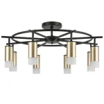 LR7184081 Люстра RULLO 8х50W GU10 ЧЕРНЫЙ/ЗОЛОТО (571718+214440-8+202431-8)