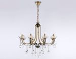 Подвесная люстра с хрусталем TR4953/8 BK/GD/CL черный/золото/прозрачный E14*8 max 40W D740*735