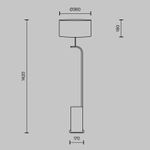 Напольный светильник (торшер) Glamping E14x3, MOD437FL-03B. TM Maytoni