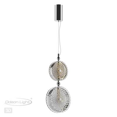 5416/13LC L-VISION ODL_EX23 154 хром/св.серый/коричневый металл/стекло Подвес LED 13W 4000K CARAMELLA
