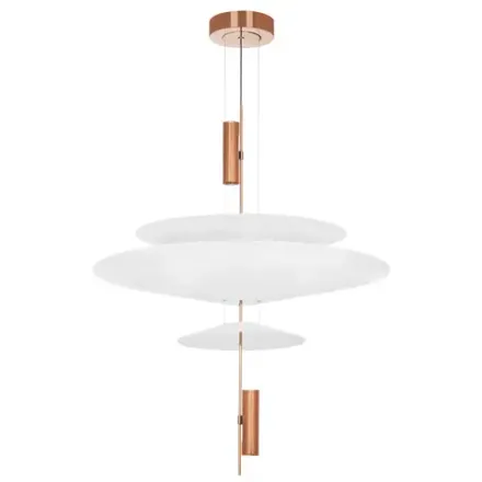814532  2КОР! Люстра VIOLA LED 3x6W 560LM РОЗОВОЕ ЗОЛОТО/БЕЛЫЙ 3000K Lightstar