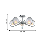 Потолочный светильник Fabbio 2349-5U, 5*E14*40W. ТМ F-Promo