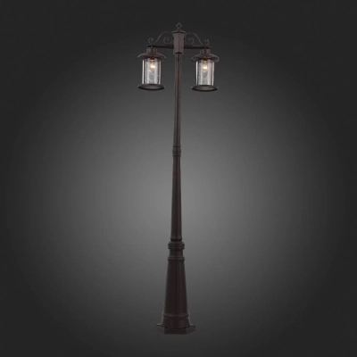 SL080.425.02 Светильник уличный наземный ST-Luce Темный кофе/Прозрачный, Темный кофе E27 2*100W