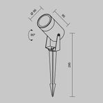Ландшафтный светильник Scope GU10х1, IP65, O025FL-01B. TM Maytoni