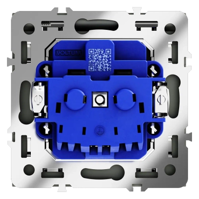 VLS040308 Розетка встраиваемая VOLTUM S70 с заземлением, защитными шторками и крышкой 16А, (черный матовый). (ТМ Maytoni)